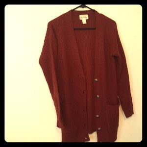 Rusty red cardigan